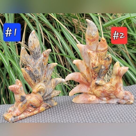 Crazy Lace Agate Nine-Tail Fox - Picture 5 of 14